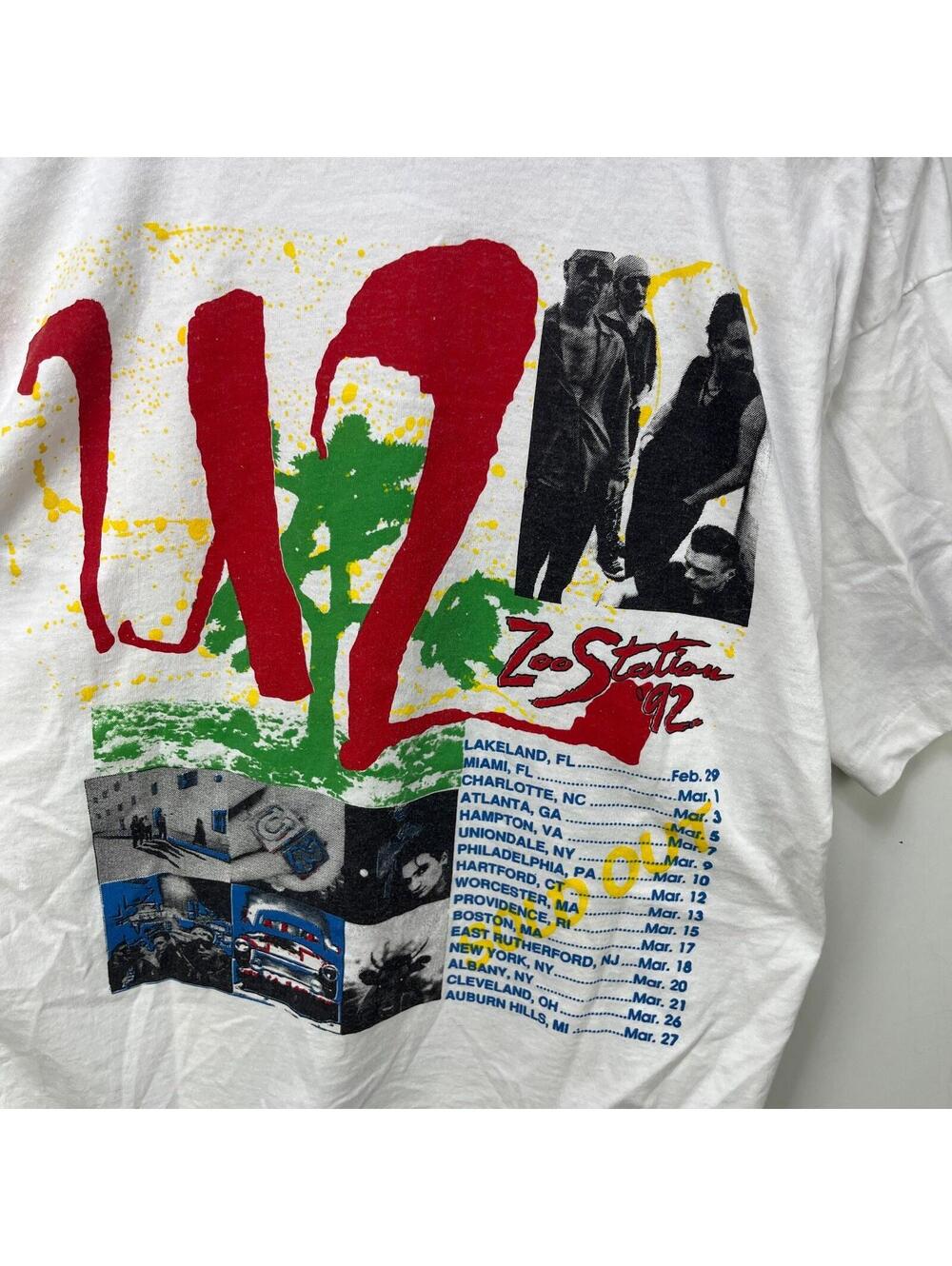 Vintage U2 Zoo Station 1992 Tour Graphic T-Shirt Xl 2xl - Picture 6 of 10